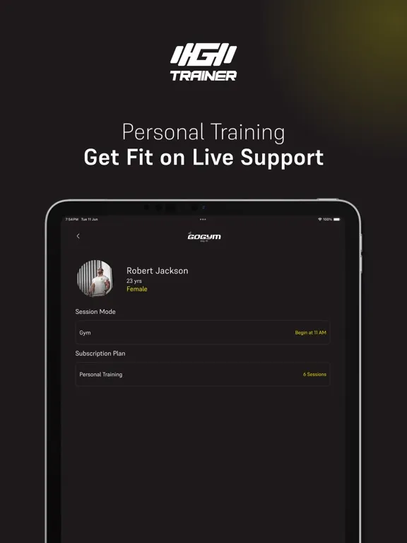 De GoGym Trainer iPad  स्क्रीनशॉट