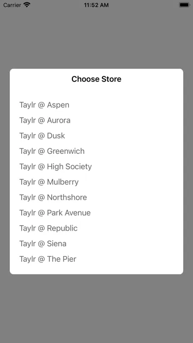 taylr. Screenshots