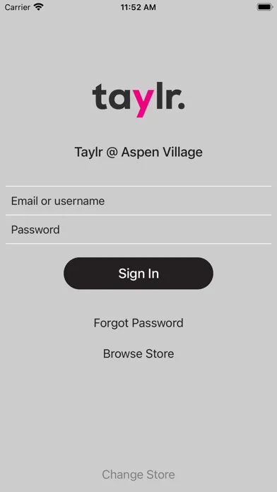 taylr. Screenshots