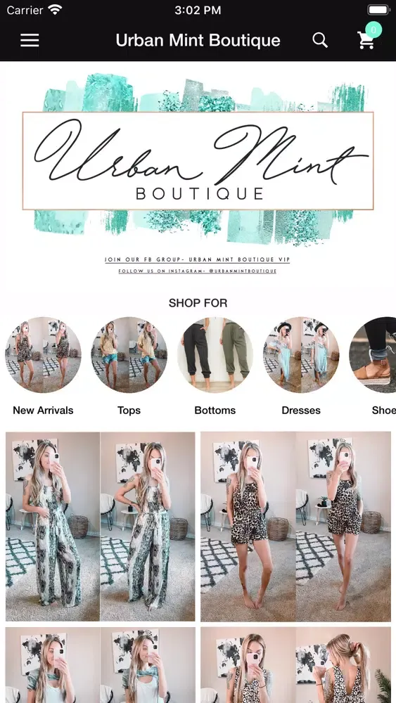 Zrzuty ekranu Urban Mint Boutique
