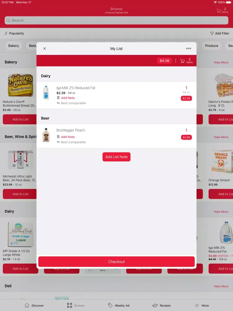 ภาพหน้าจอของ Urbanna Market IGA iPad 