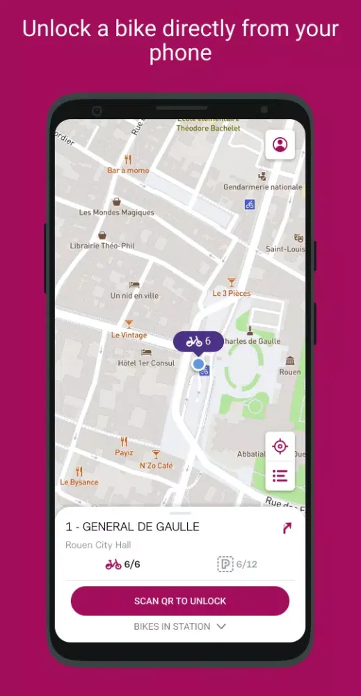 LOVELO bikesharing system Screenshots