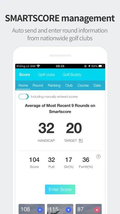 Smartscore-Golf Portal Service Screenshots