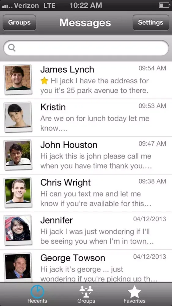 Capturas de pantalla de VisionMail Visual Voicemail