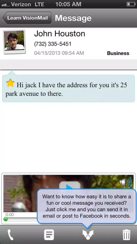 Capturas de pantalla de VisionMail Visual Voicemail