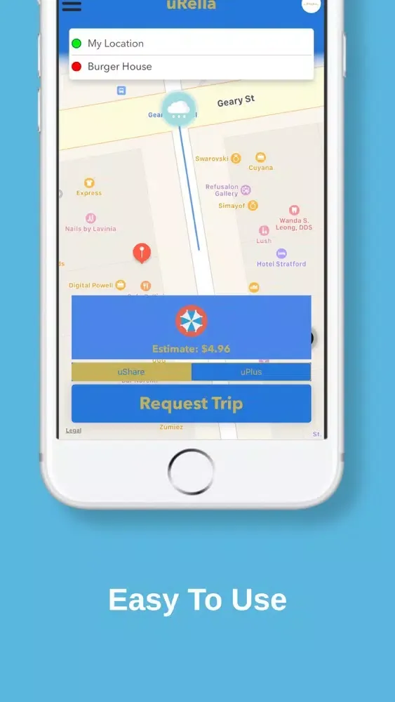 Zrzuty ekranu uRella: Umbrellas On-Demand