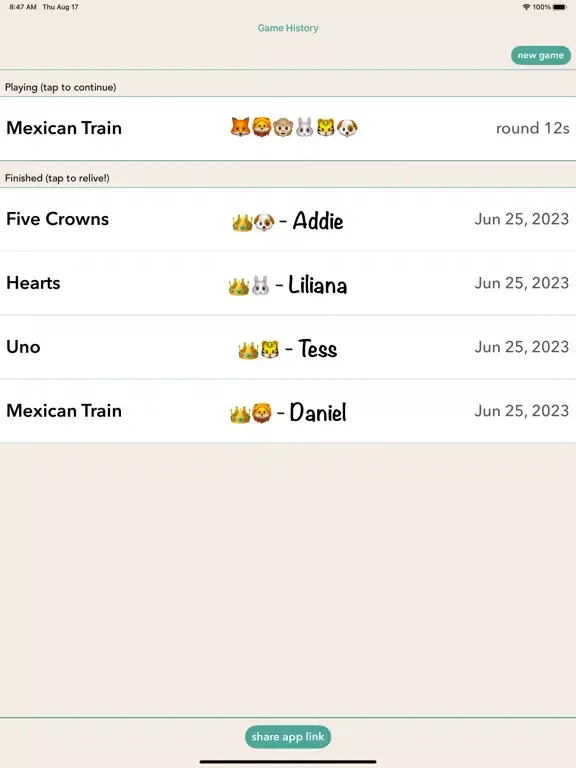 Captures d'écran de Party Animals Scoresheets iPad 