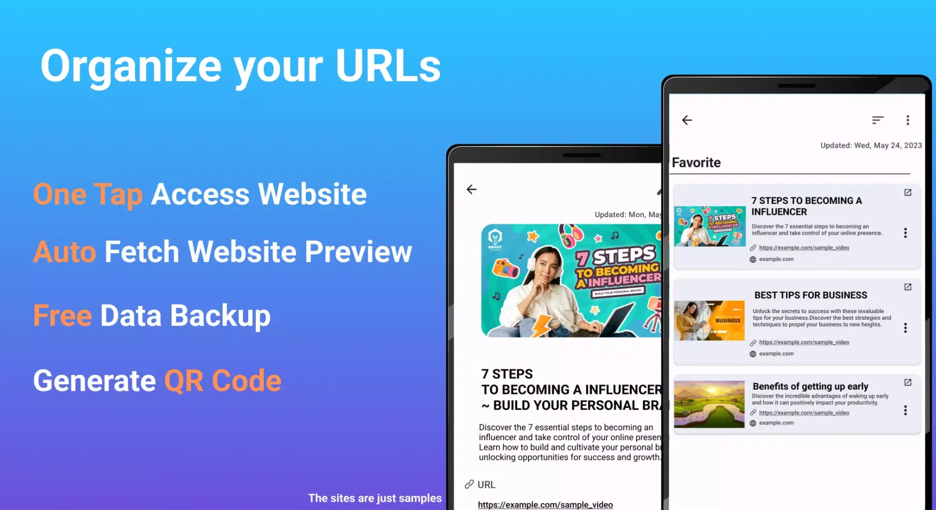 Capturas de pantalla de URL Keeper ~URL organizer
