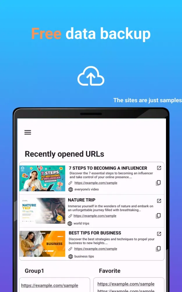 Capturas de pantalla de URL Keeper ~URL organizer