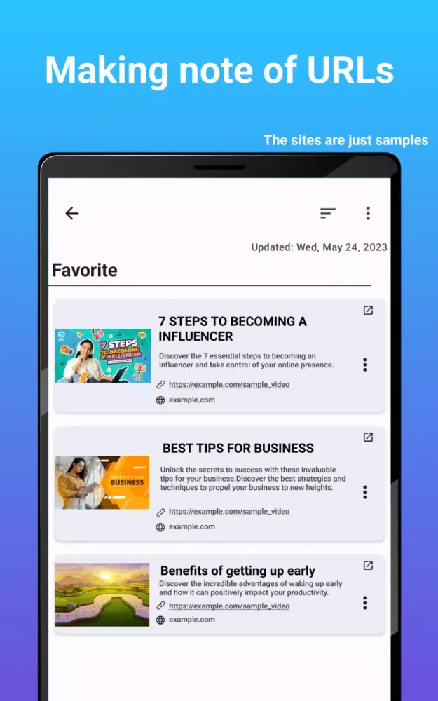 Capturas de pantalla de URL Keeper ~URL organizer