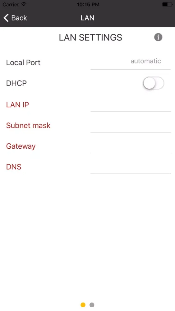 Capturas de tela do SetLightWifi