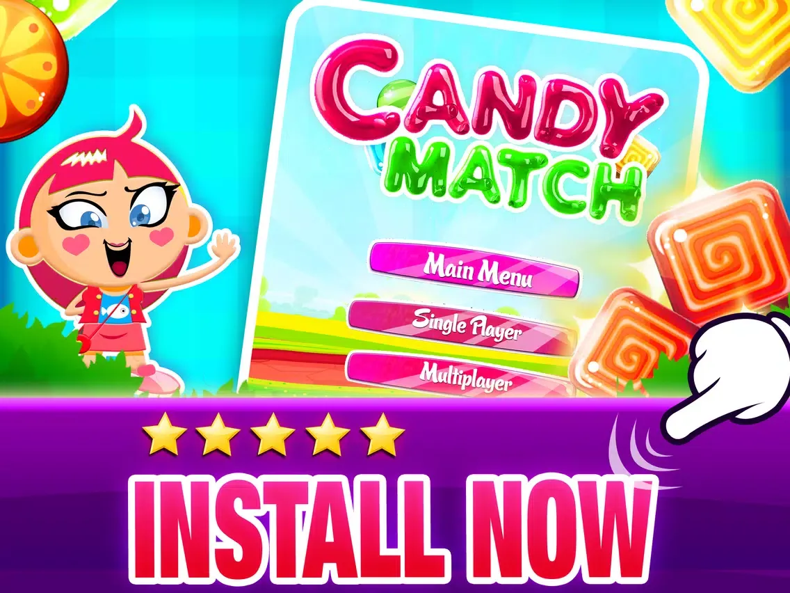 Candy Match Fight - Big Hero Match 3 6 Puzzle Bot iPad  سکرین شاٹس