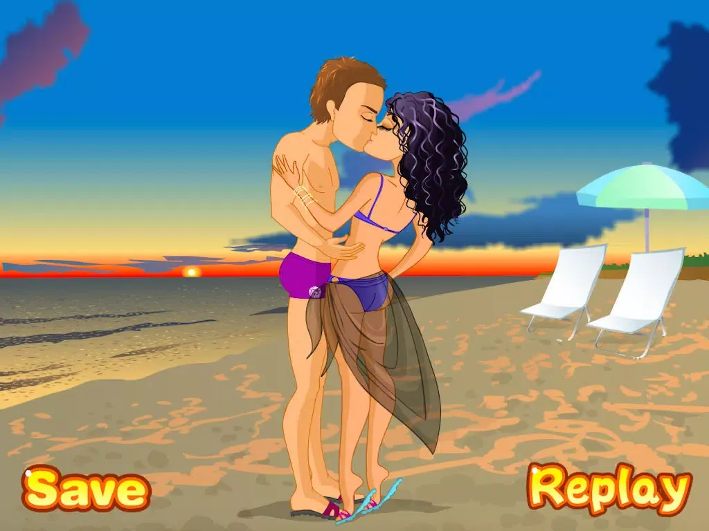 Скриншоты Kissing on a Beach Dress Up iPad 