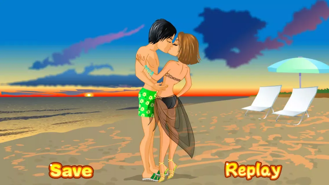 Скриншоты Kissing on a Beach Dress Up