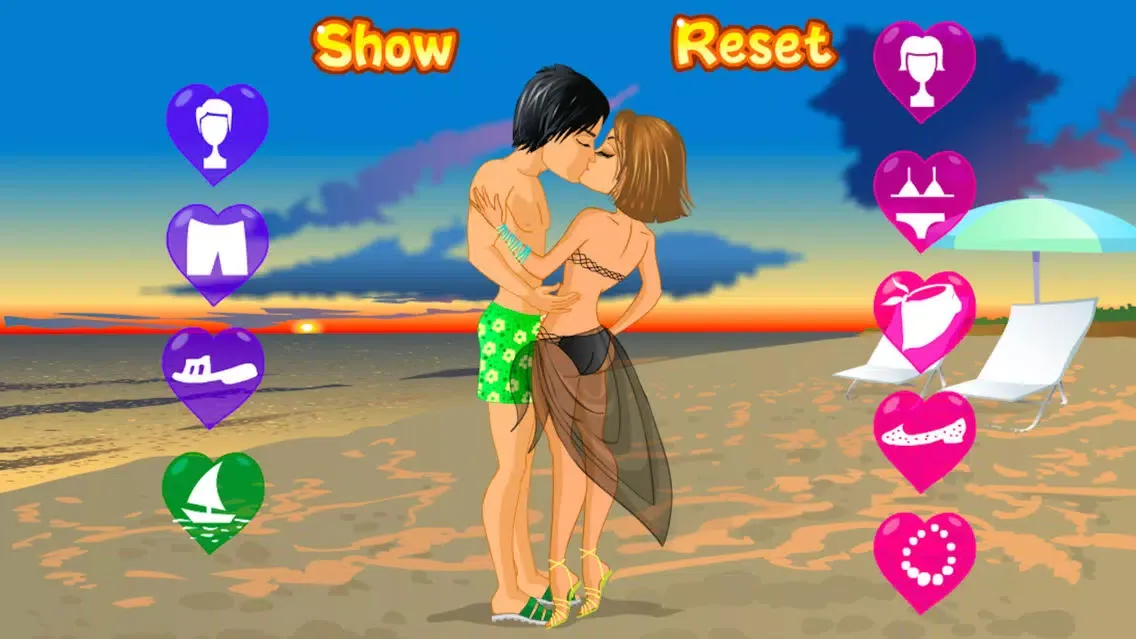Скриншоты Kissing on a Beach Dress Up