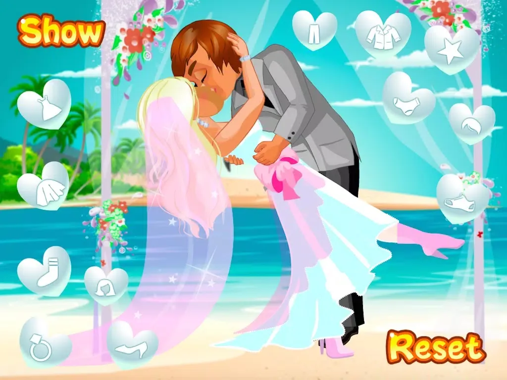Tangkapan skrin Kiss the Bride Dress Up iPad 