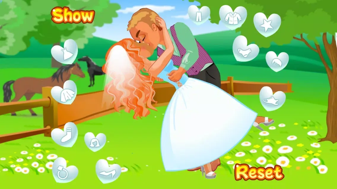 Tangkapan skrin Kiss the Bride Dress Up
