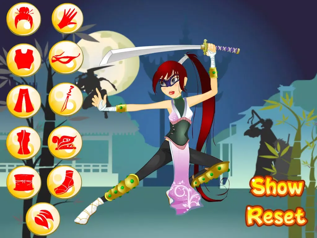 Ninja Girl Dress Up iPad  سکرین شاٹس