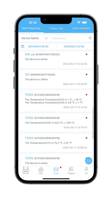 Capturas de tela do Milesight IoT Cloud