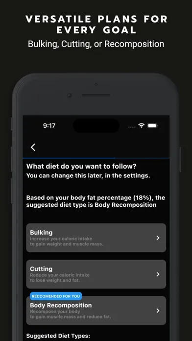 Gaintrain Bulking Meal Planner应用截图