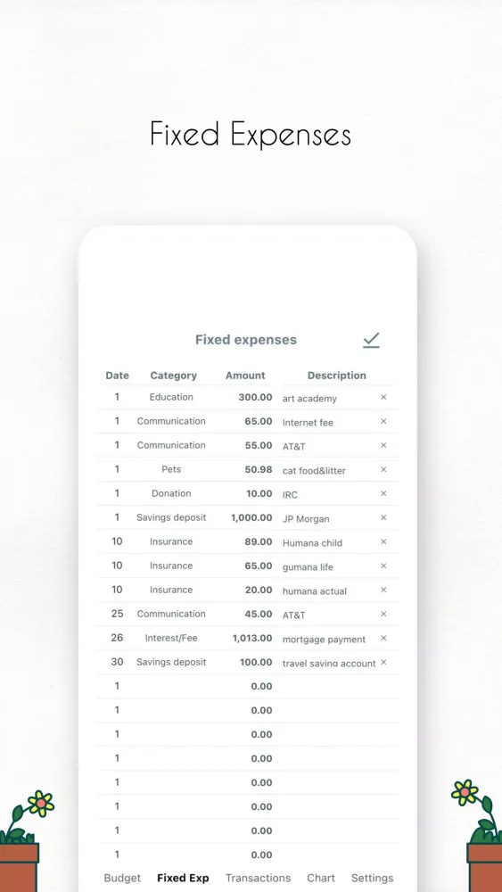 Yurit Budget Screenshots