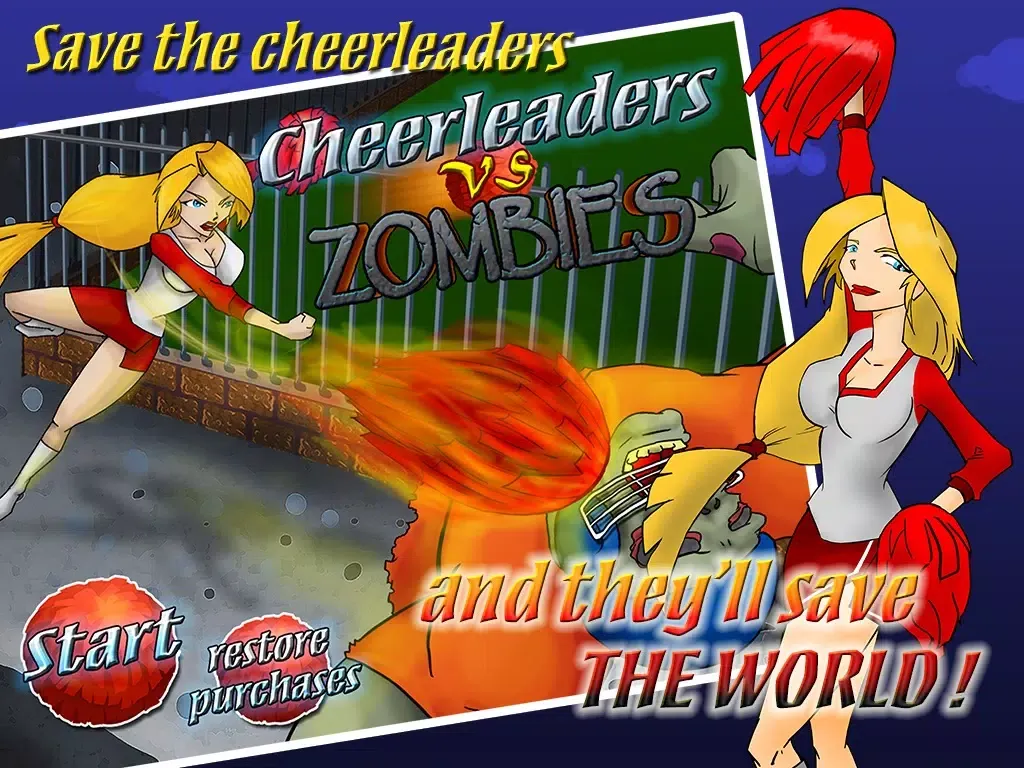 Capturas de pantalla de Cheerleaders vs Zombies -FREE FUN- High school girls fight to cheer and club to death! iPad 