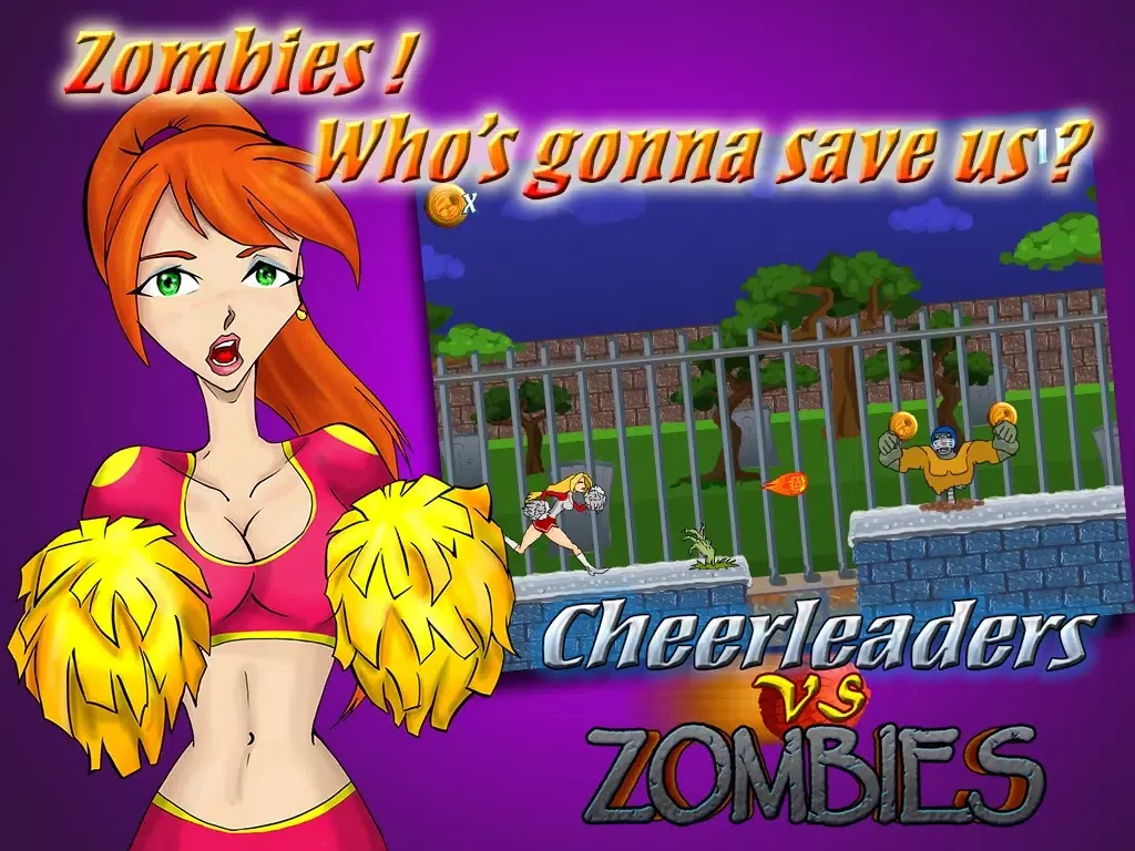 Capturas de pantalla de Cheerleaders vs Zombies -FREE FUN- High school girls fight to cheer and club to death! iPad 