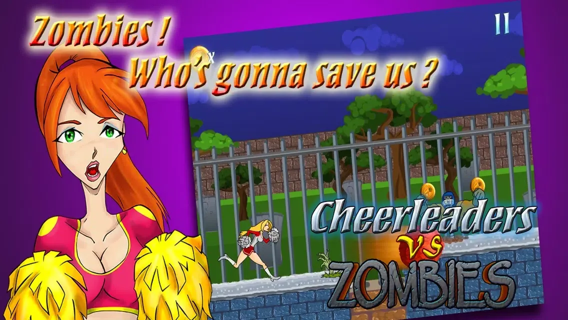 Capturas de pantalla de Cheerleaders vs Zombies -FREE FUN- High school girls fight to cheer and club to death!