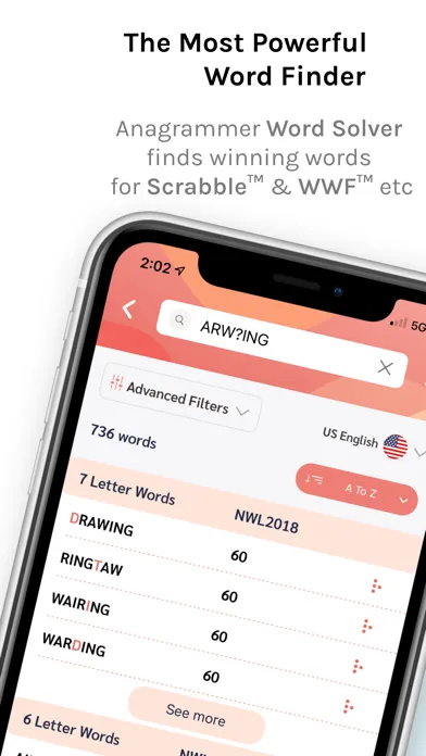 Screenshot di Anagrammer WordFinder
