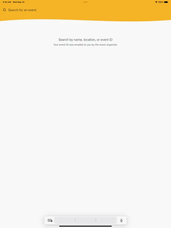 Tangkapan skrin SIKA EVENTS iPad 