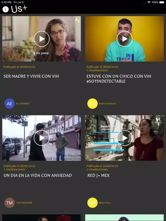 تصاویر USPLUS COMUNIDAD VIH iPad 