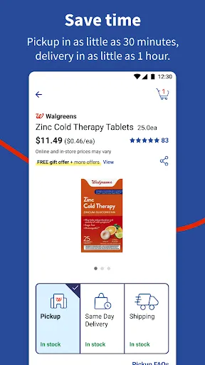 Captures d'écran de Walgreens