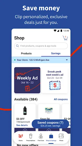 Captures d'écran de Walgreens