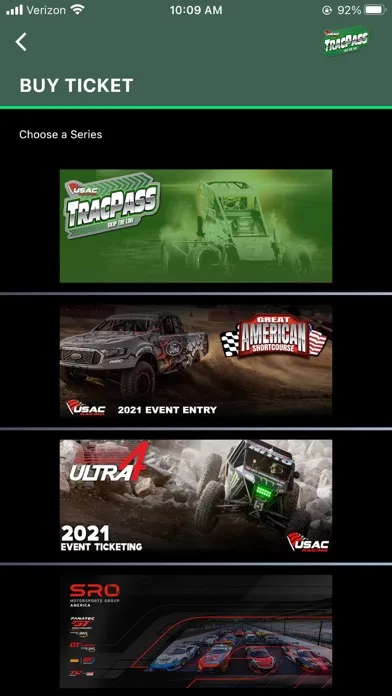 Screenshot di USAC TRACPASS