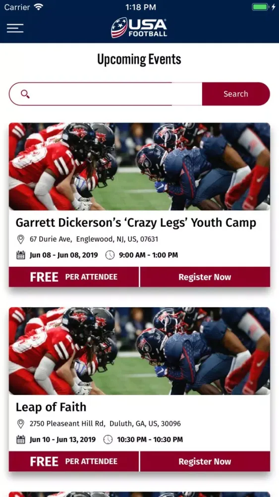 Depth Chart – USA Football應用截圖