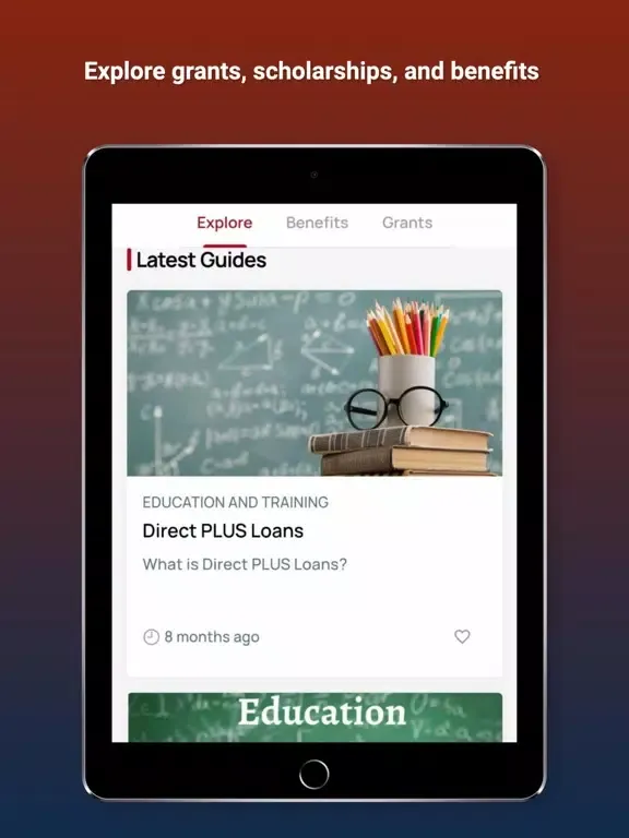 Capturas de pantalla de USA Grants & Benefits Guide iPad 