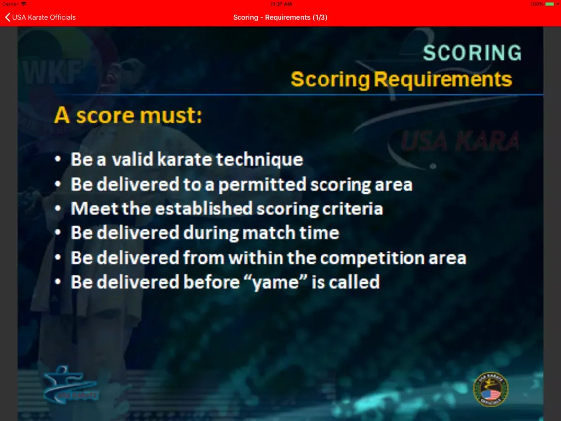 USA Karate Officials iPad 應用截圖