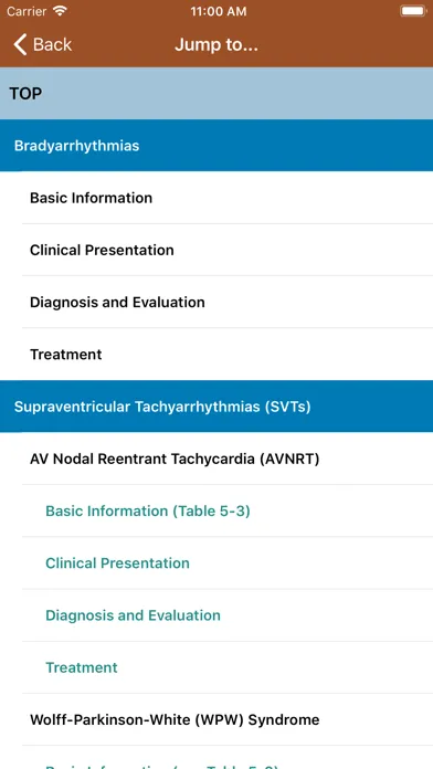 Capturas de tela do Johns Hopkins Internal Med 5/E