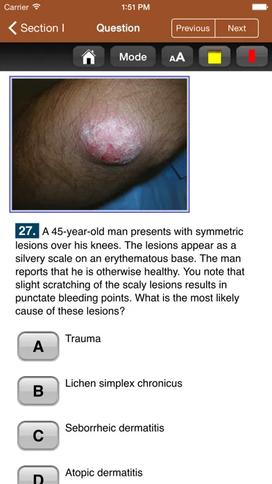 Capturas de tela do USMLE Images for the Boards