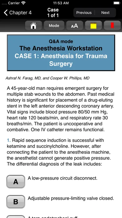 Capturas de pantalla de Clinical Anesthesiology Cases