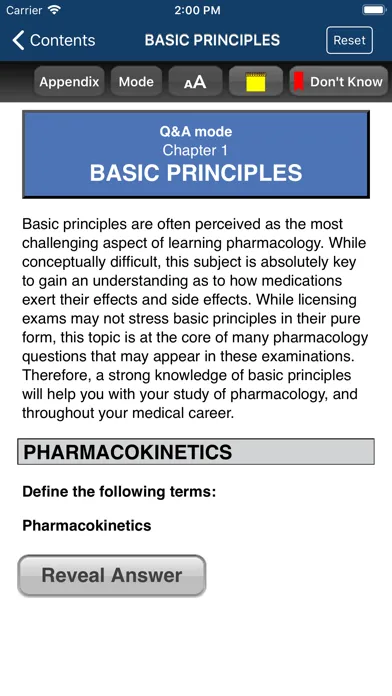 Ảnh chụp màn hình của Deja Review: Pharmacology, 3/E