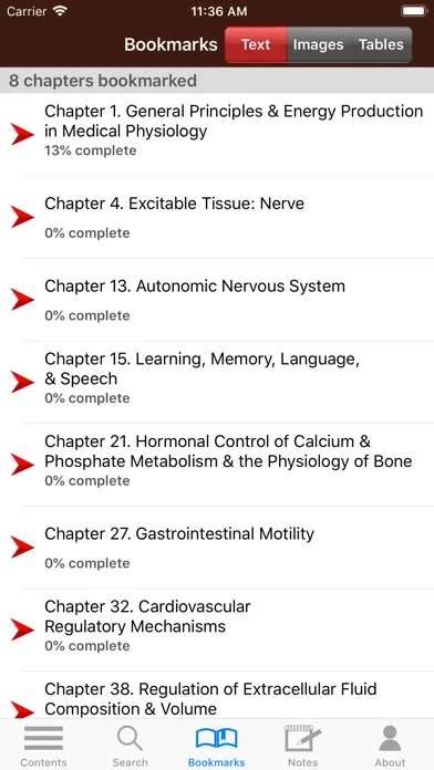 Capturas de pantalla de Ganong's Review Physiology 26E
