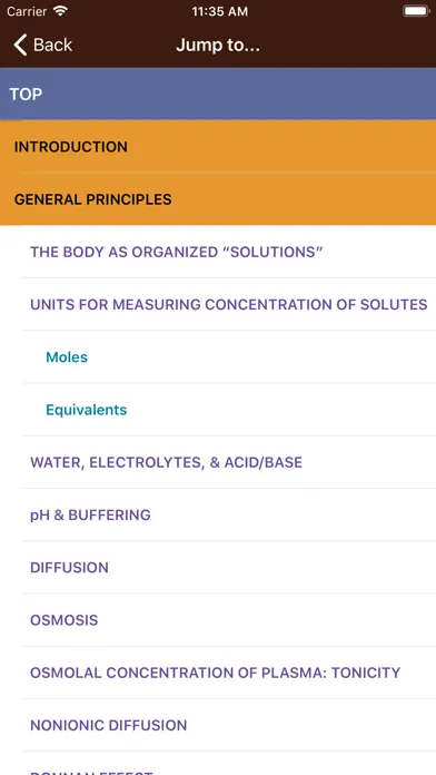 Capturas de pantalla de Ganong's Review Physiology 26E