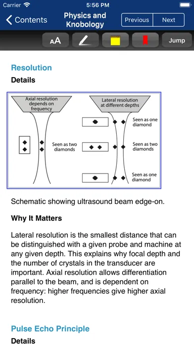 Tangkapan skrin Point of Care Ultrasound Guide