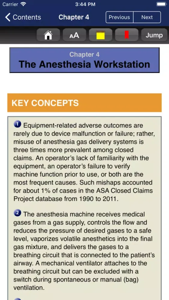 Capturas de tela do Clinical Anesthesiology, 6/E