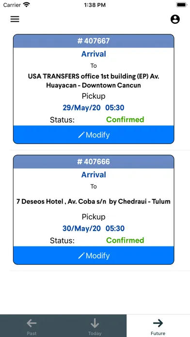 USA Transfers Clients Screenshots