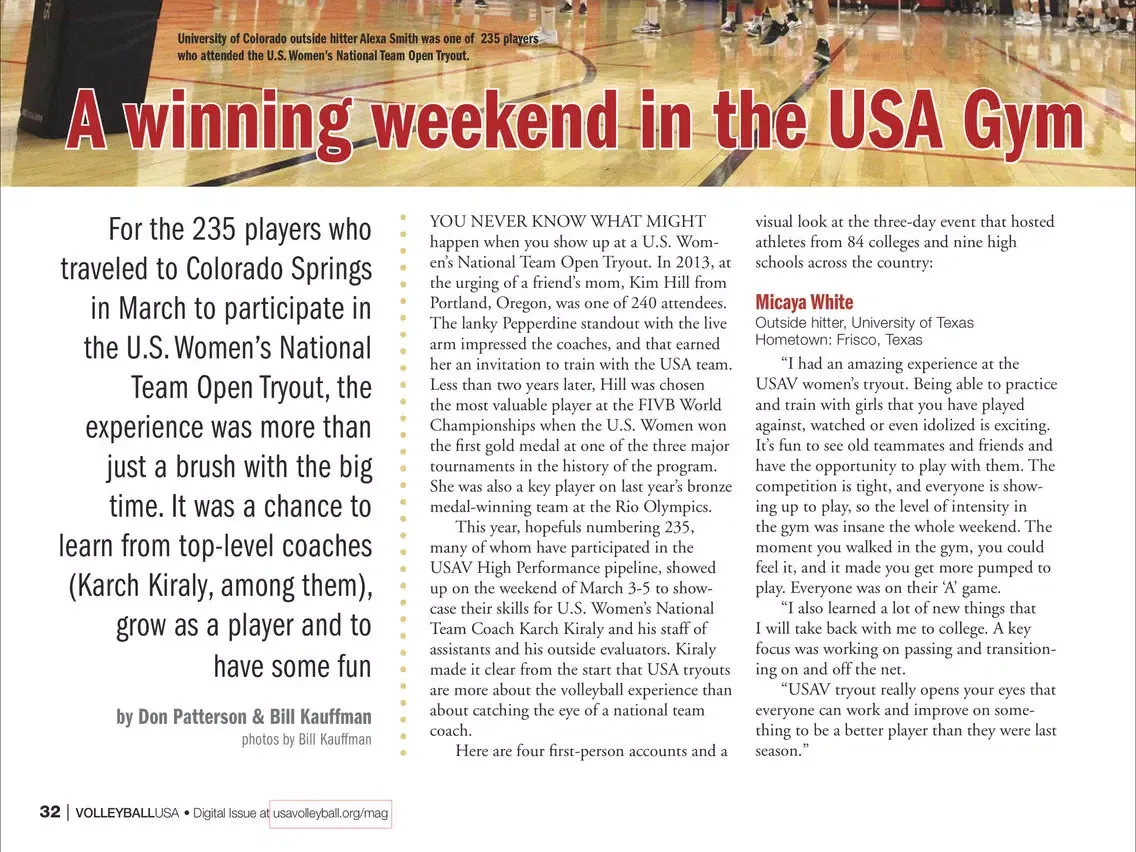 Tangkapan layar VolleyballUSA: Official Magazine of USA Volleyball iPad 