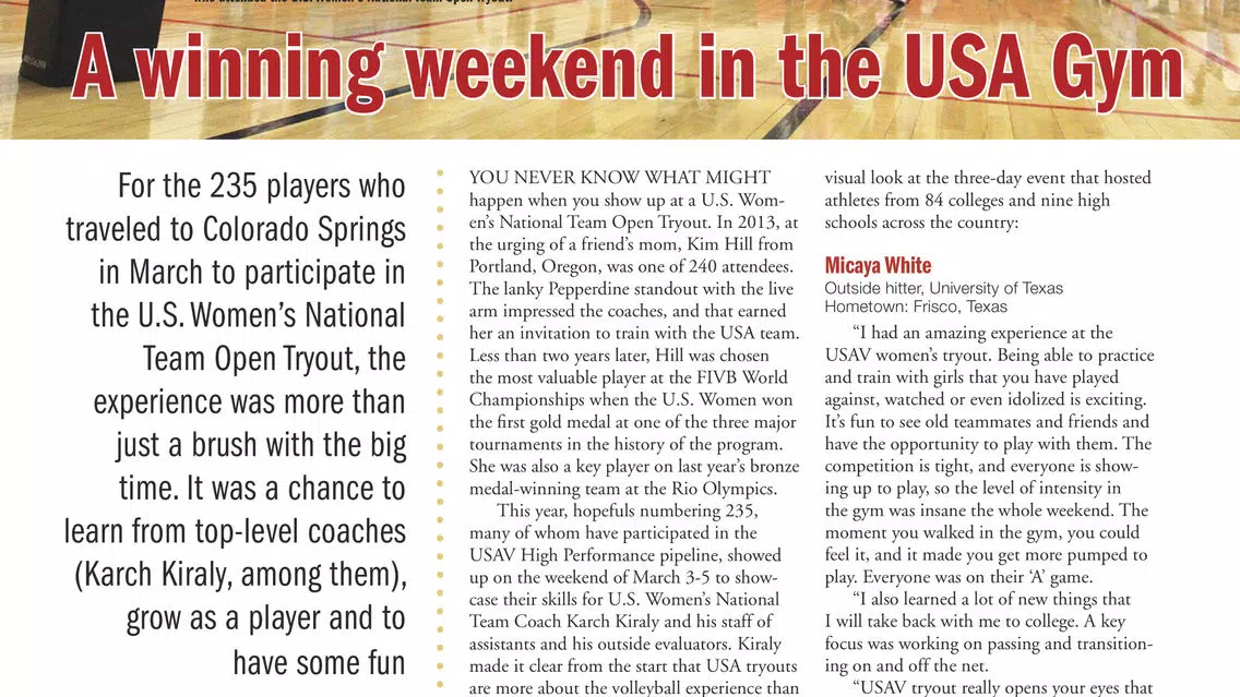 VolleyballUSA: Official Magazine of USA Volleyball スクリーンショット