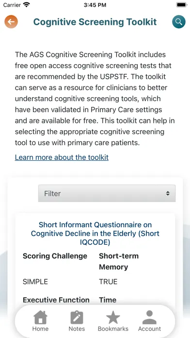 Screenshot di iGeriatrics