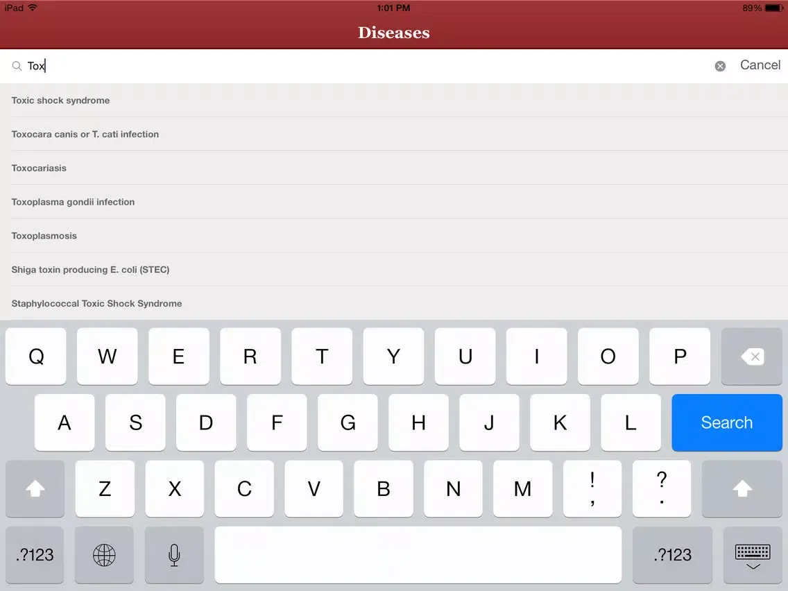 Zrzuty ekranu IDdx: Infectious Disease Queries iPad 